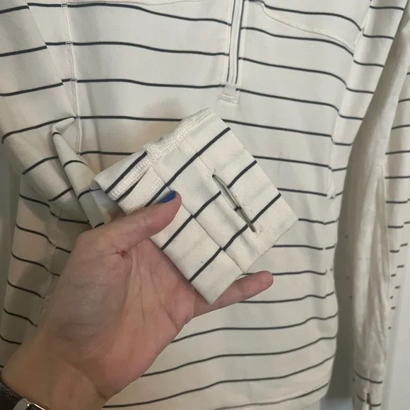 Lululemon Star Runner Pullover Slalom Stripe Angel Wing / Angel Wing. Size 10. - Picture 9 of 14